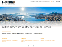 Tablet Screenshot of luzern-business.ch